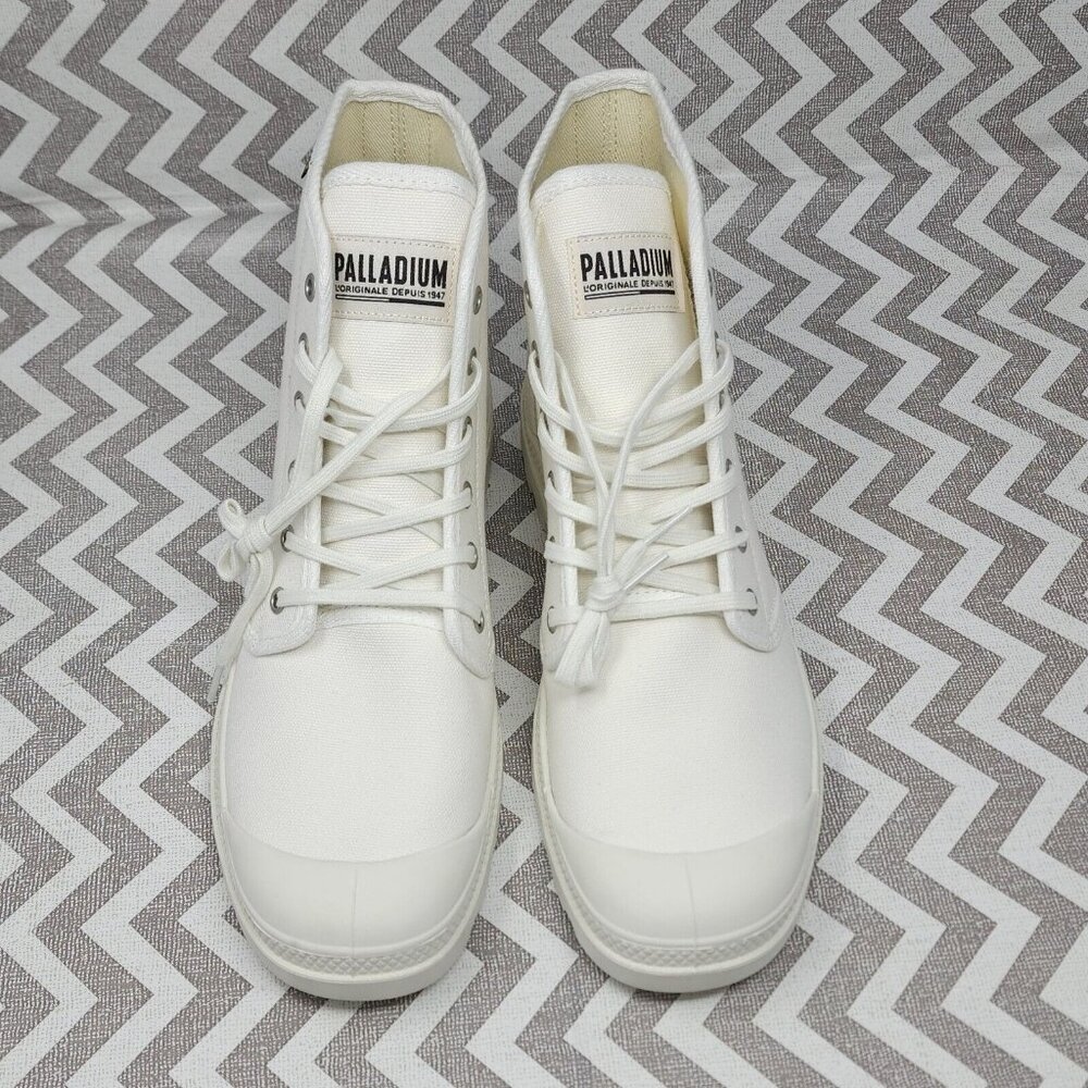 Palladium Pampa Hi Originale Canvas Boot Size 11, High Top Shoes, Star White - Picture 2 of 10